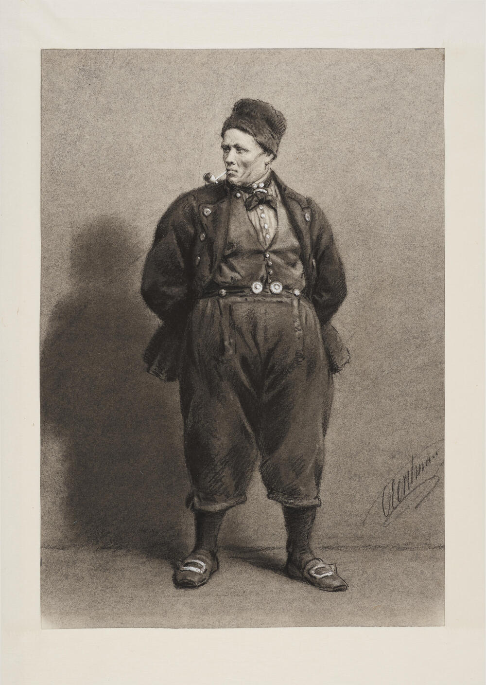 Man in Urker dracht, 1875–1926