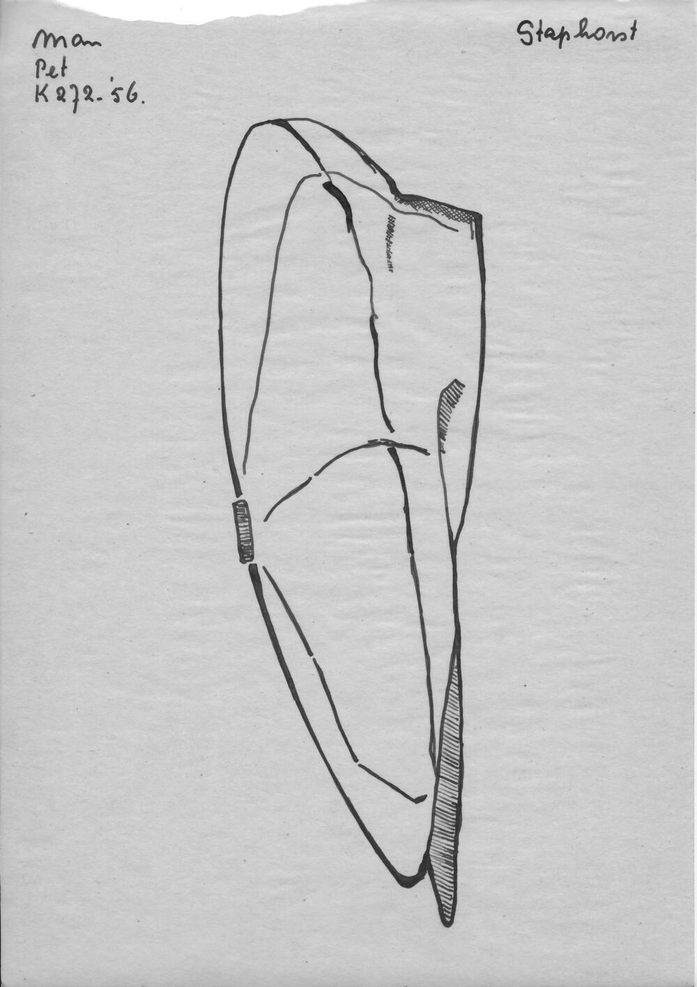 Tekening van een pet, Staphorst