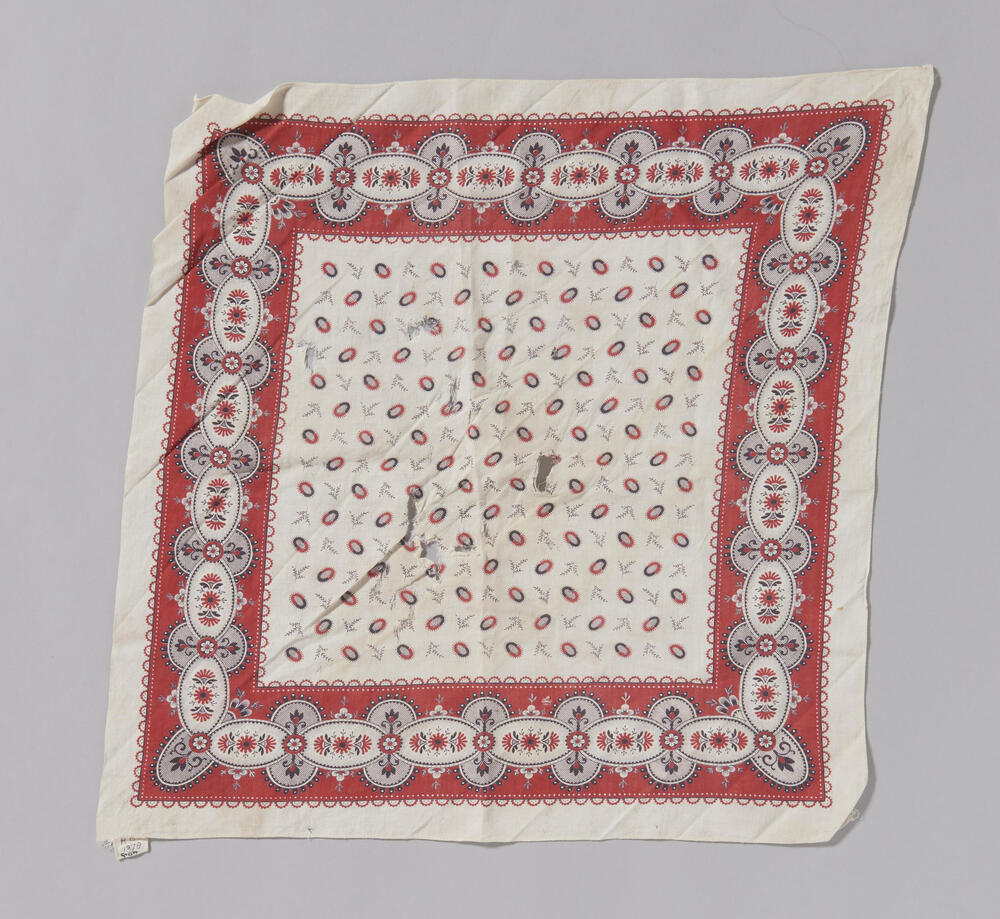 Bedrukte halsdoek van een boer, Groningen, voor 1952