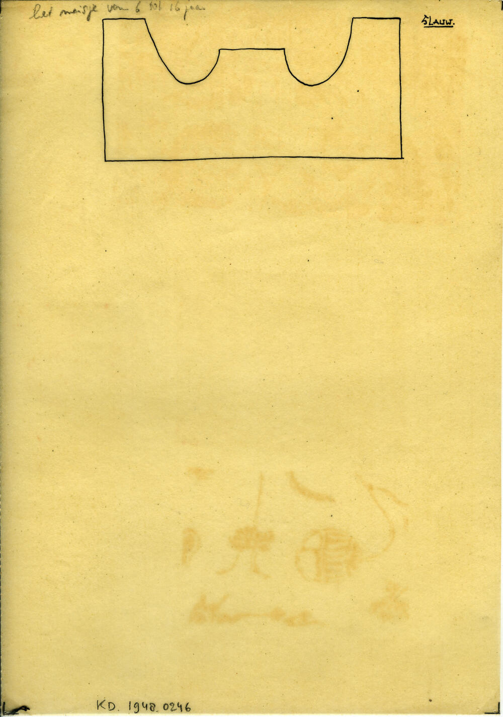 Tekening van een 'slauw', Marken.