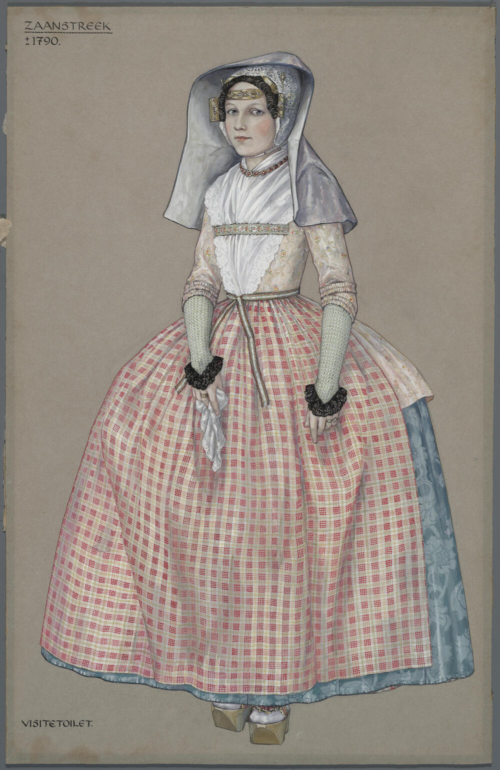 Vrouw in dracht, Zaanstreek circa 1790