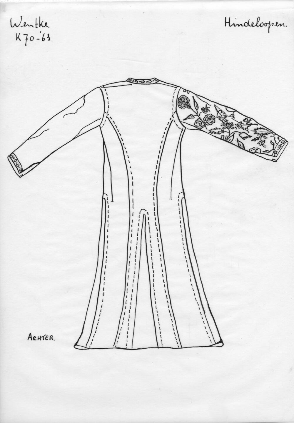 Tekening van achterzijde wentke, Hindeloopen