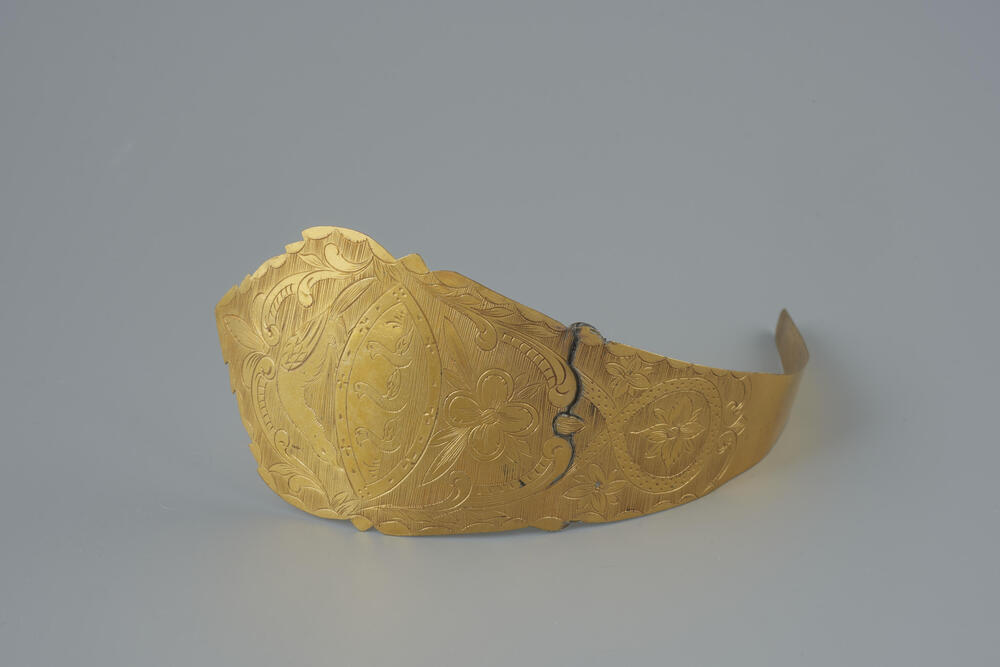 Vergulde voorhoofdsnaald, Wemeldinge, circa 1825
