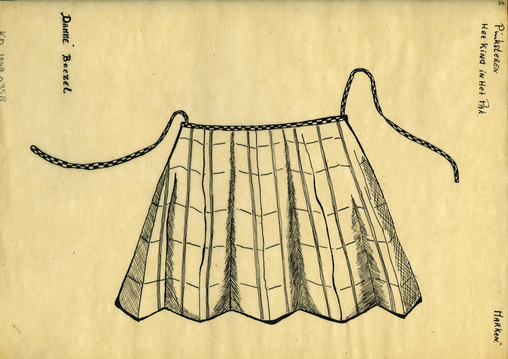 Tekening van een 'damme boezel', Marken