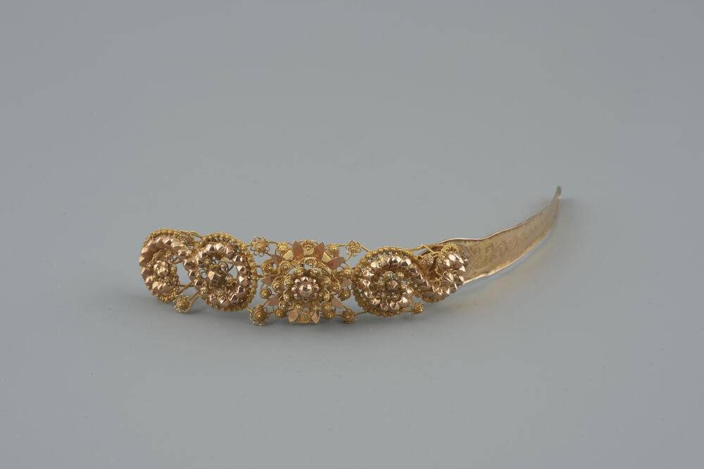 Gouden voorhoofdsnaald, West Friesland, 1881