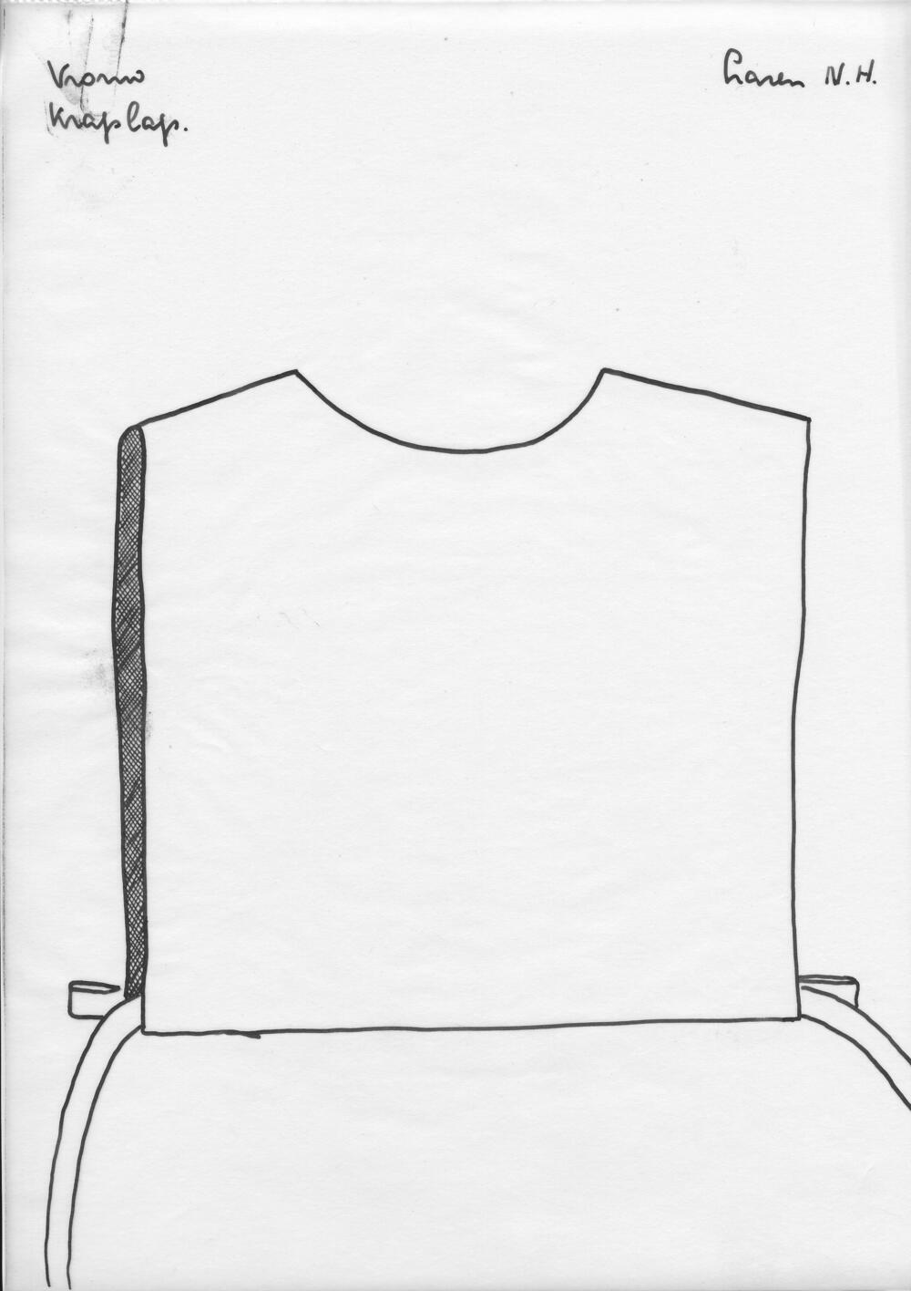 Tekening van een kraplap, Laren