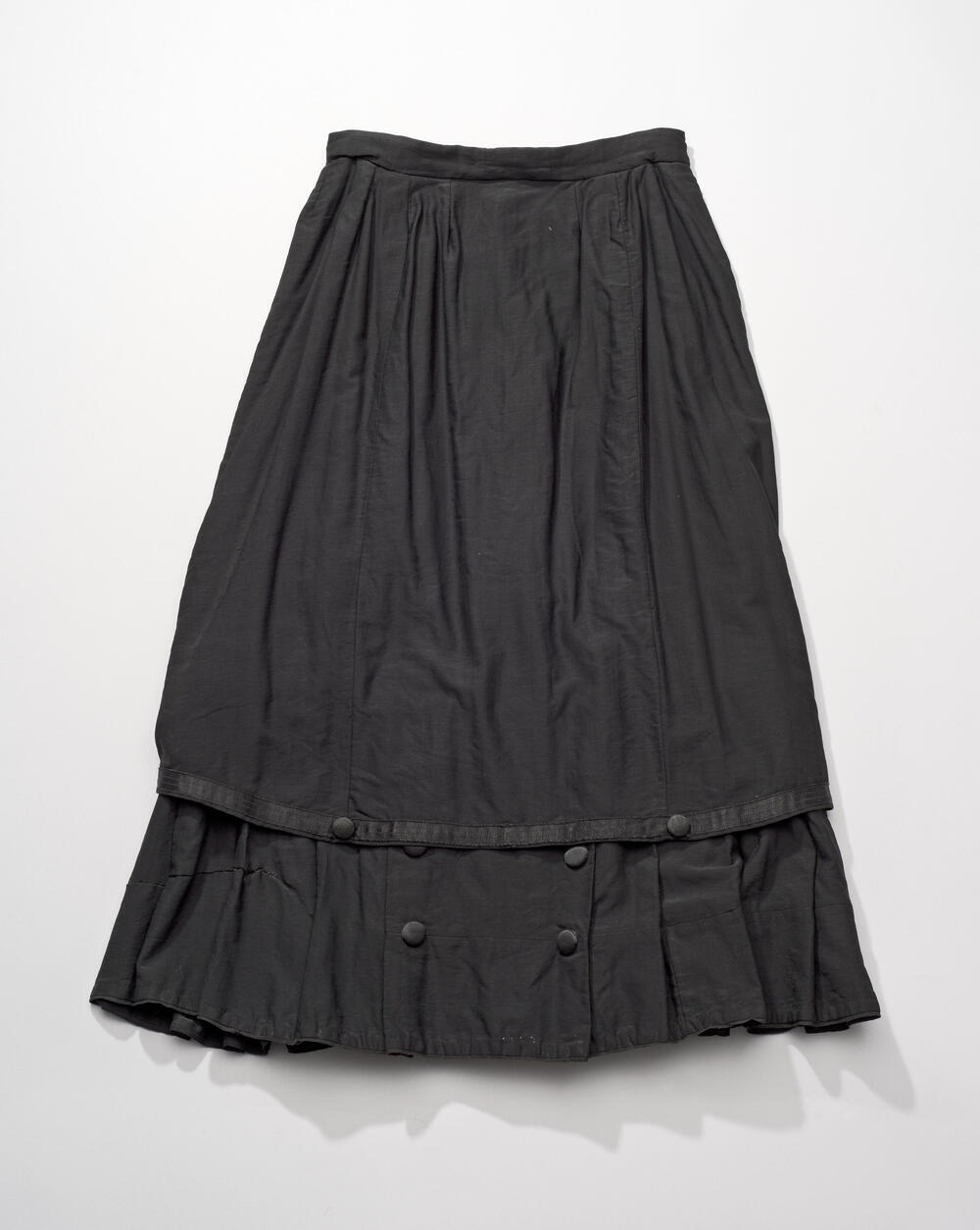 Rok van zwart merinos, deel van een kostuum, Groningen, 1880–1920