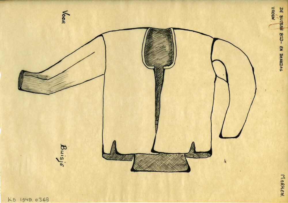 Tekening van een 'buisje', Marken