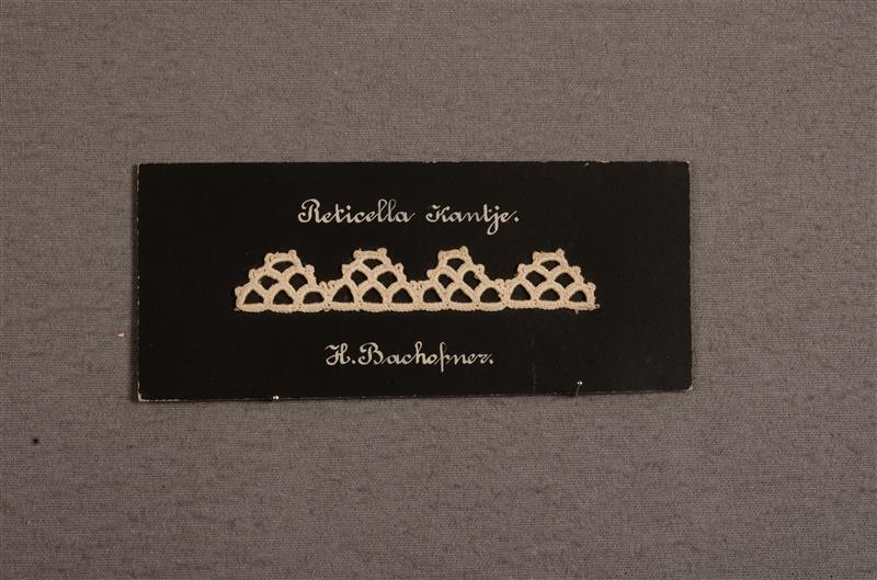 Handwerkvoorbeeld: reticella kantje
