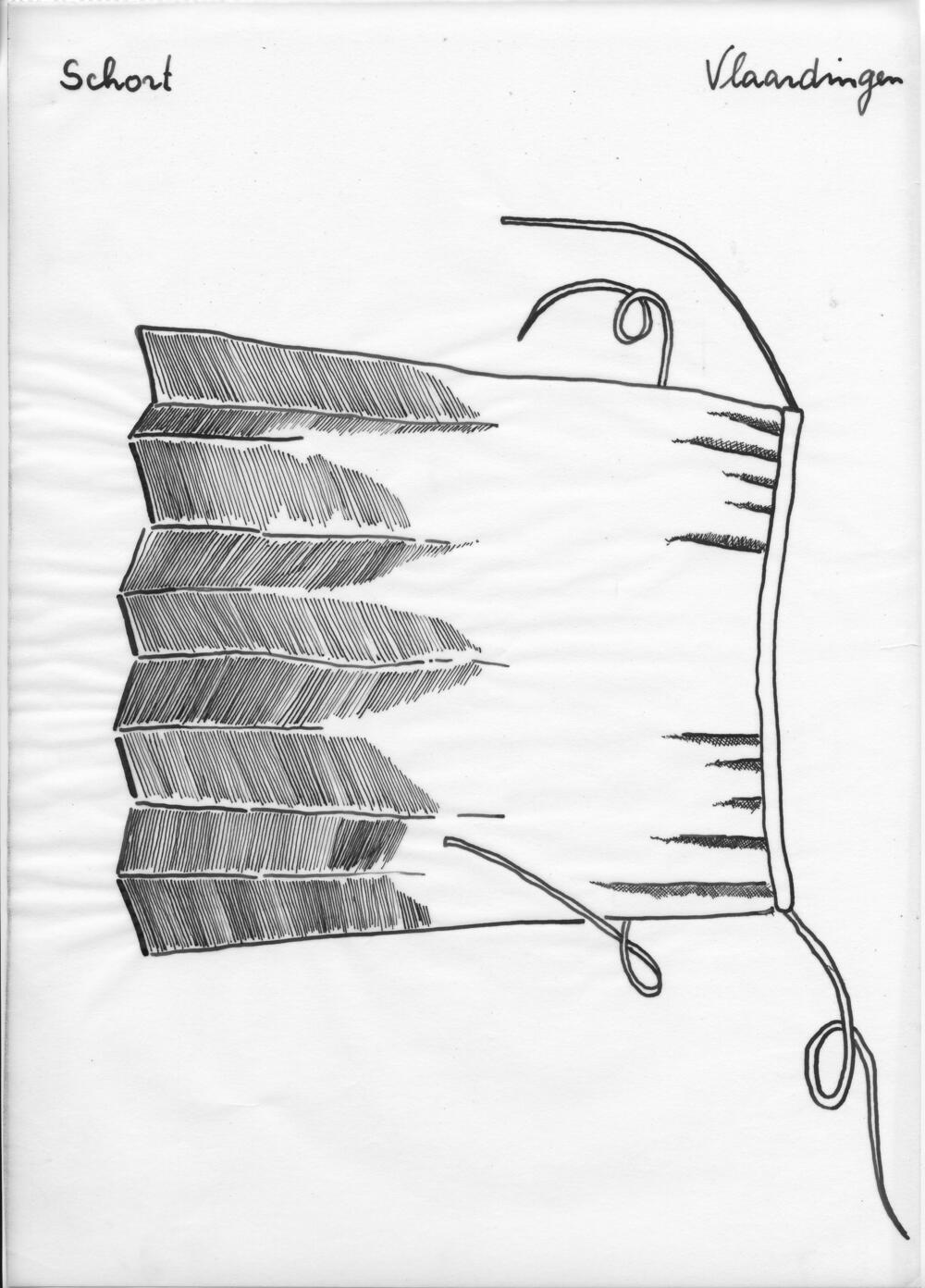 Tekening van een schort, Vlaardingen