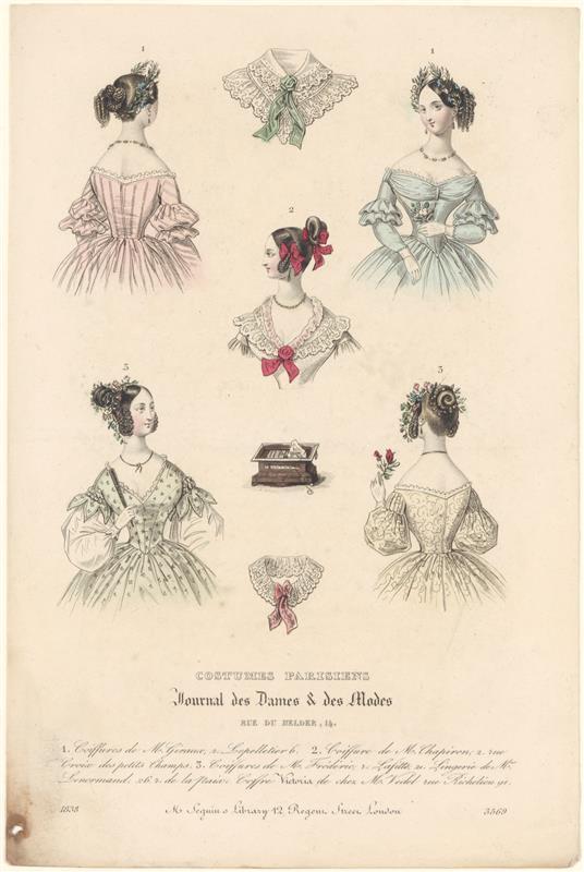 Drie modeprenten uit Journal des Dames et des Modes
