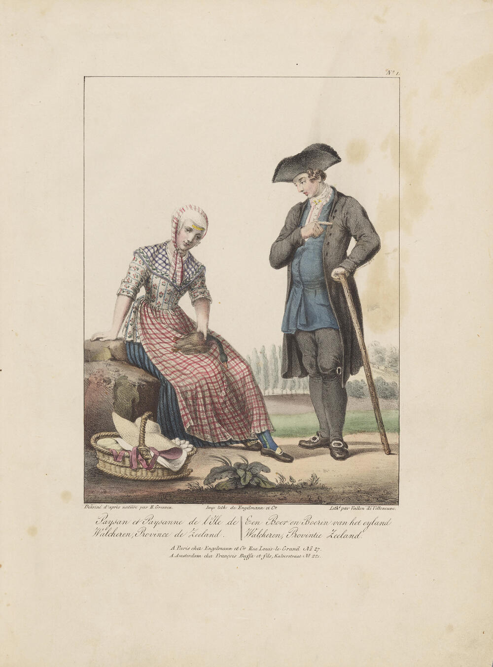 Een Boer en Boerin van het eyland Walcheren, Provintie Zeeland