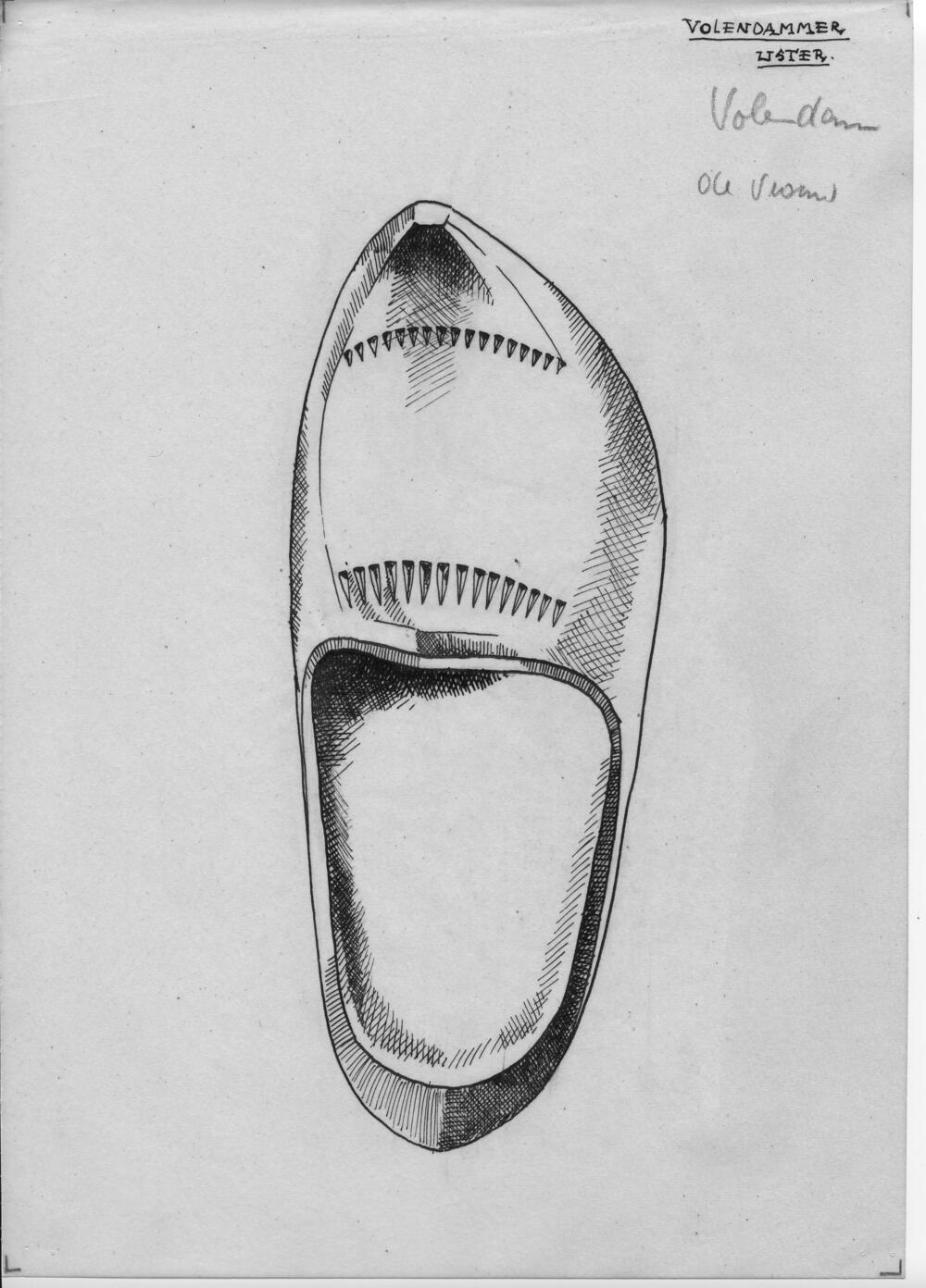 Tekening van een 'lister', Volendam