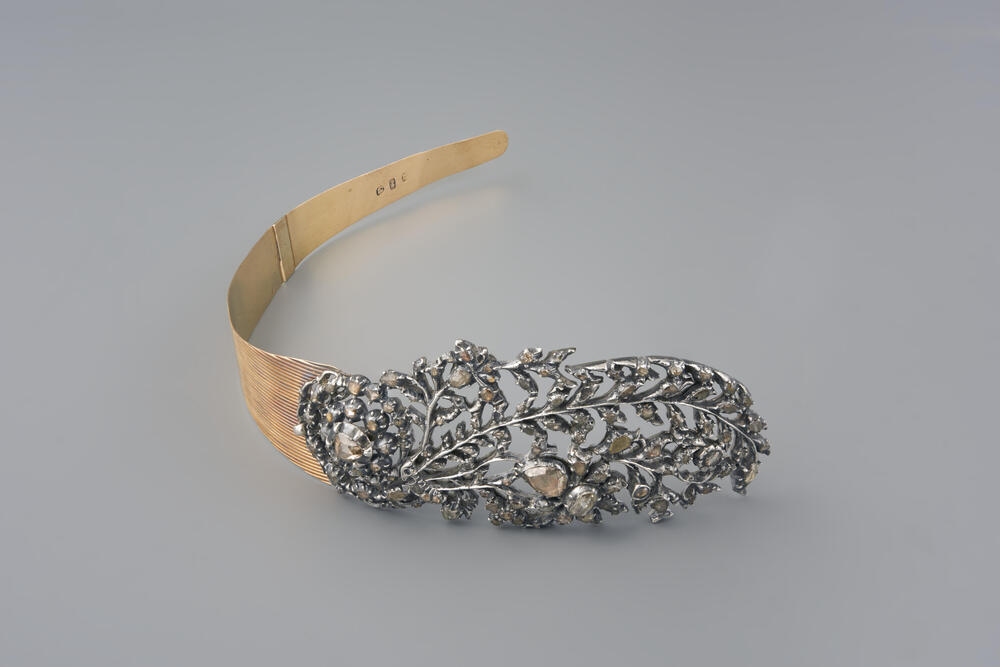 Voorhoofdsnaald met diamanten, Friesland, 1847