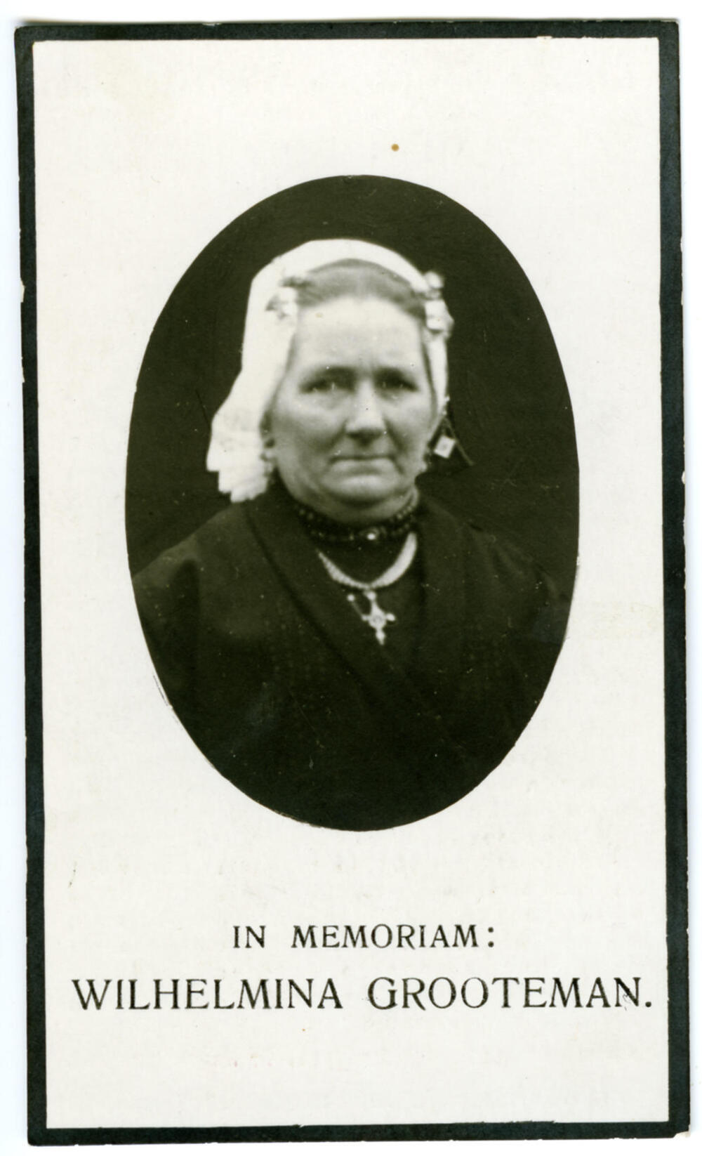 Bidprentje van Wilhelmina Grooteman, 1929