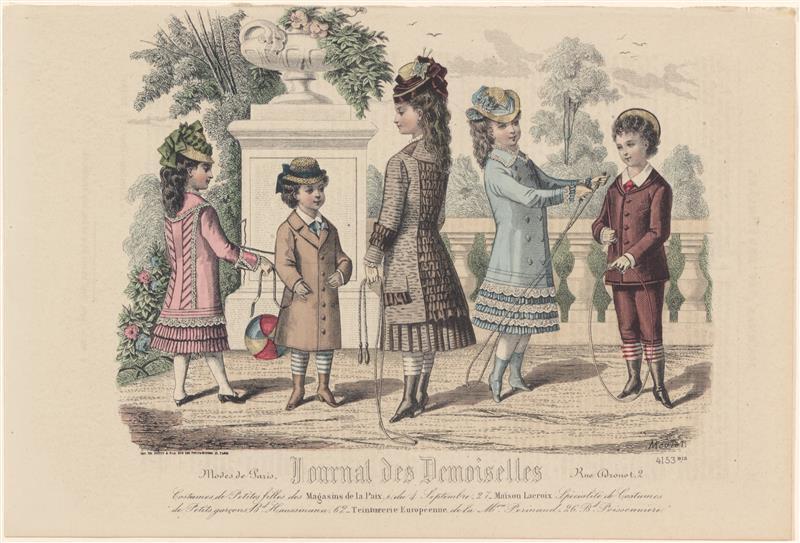 Modeprent uit Le Journal des Dames et des demoiselles