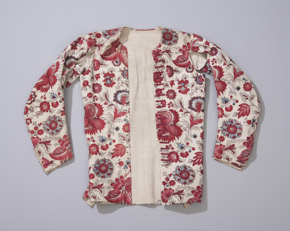 Hemdrok van Europese katoendruk, Dordrecht, 1750–1830