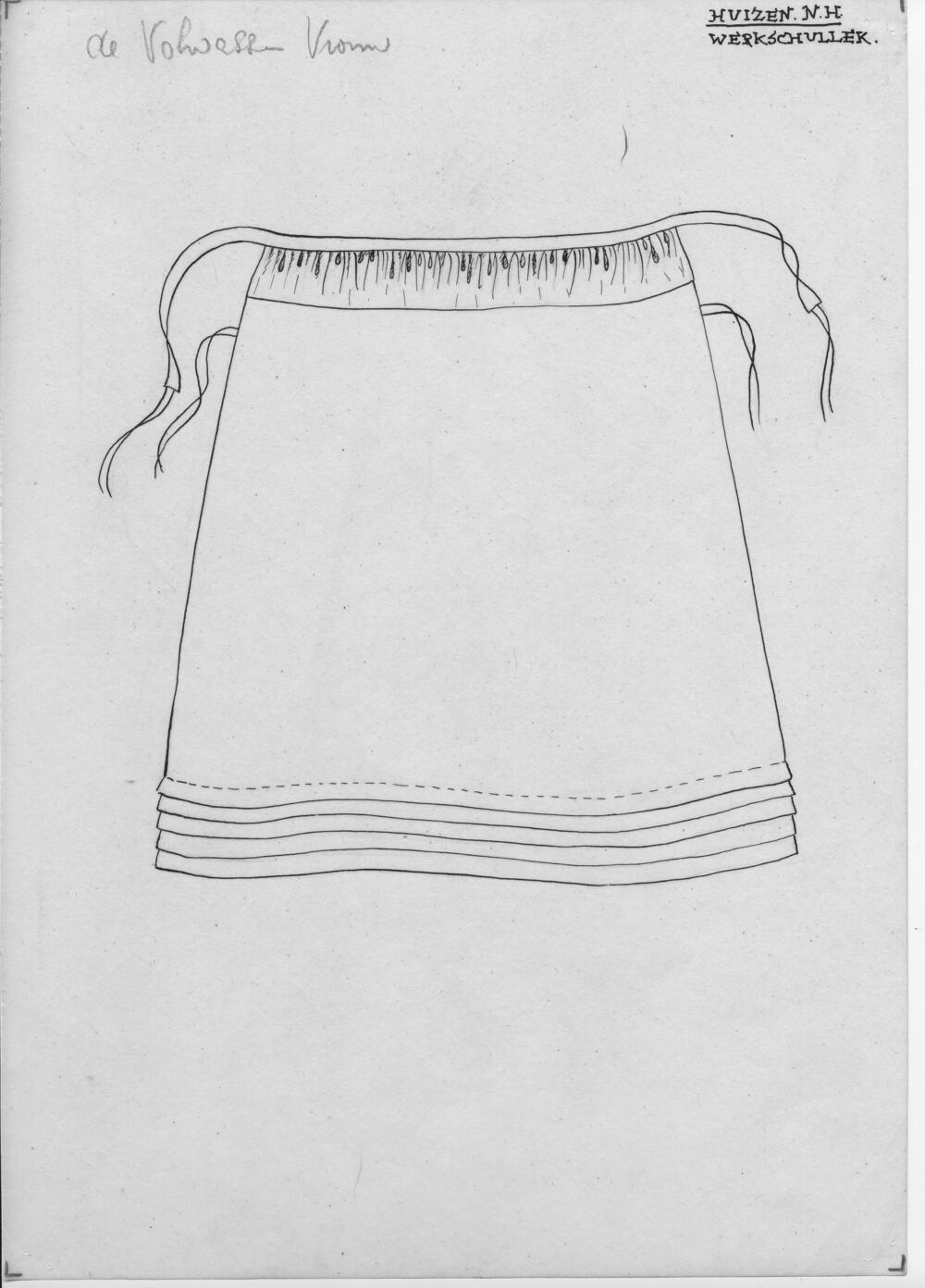 Tekening van een 'werkschullek', Huizen