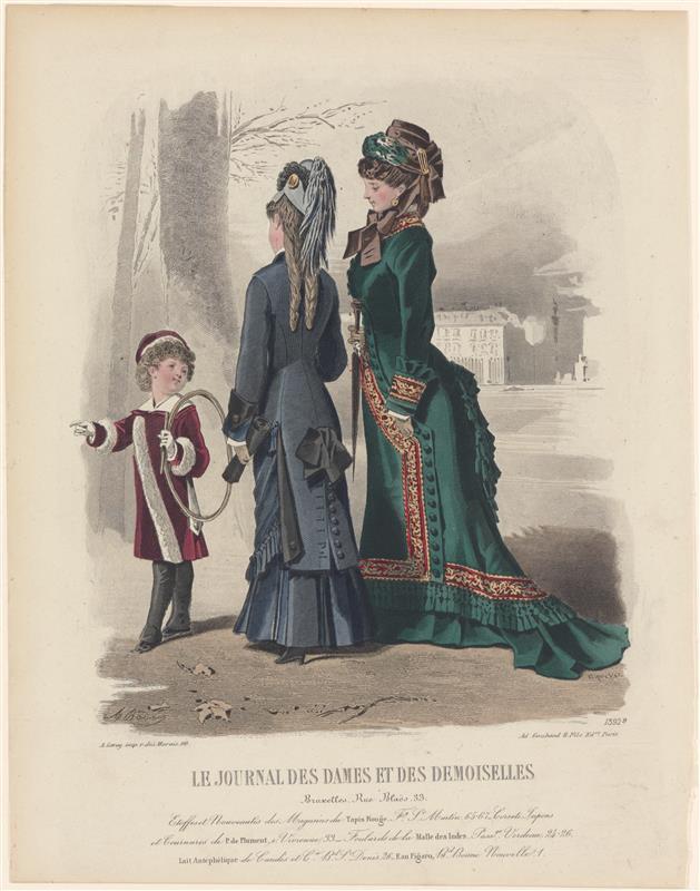 Modeprent uit Le Journal des Dames et des demoiselles