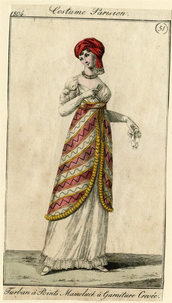 Costume Parisien 'Turban à Points Mameluck à Garniture Crevée'
