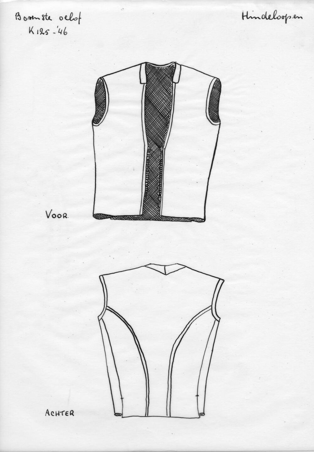 Tekening van bovenste oelof, Hindeloopen