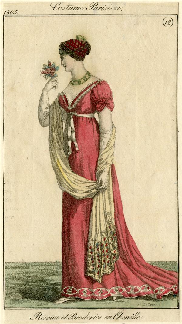Costume Parisien 'Réseau et Broderies en Chenille'