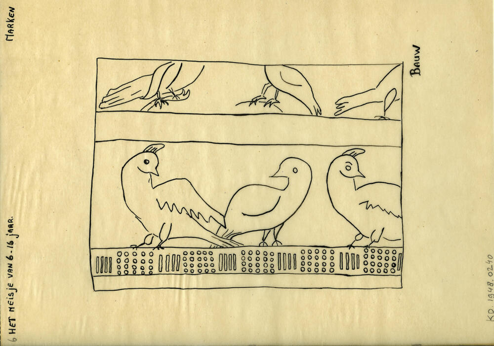 Tekening van een 'bauw', Marken