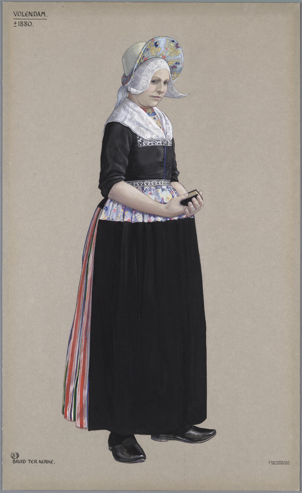 Bruid, Volendam circa 1880