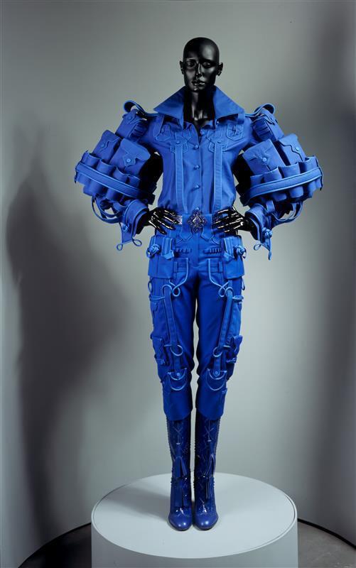 Paar dameslaarzen 'Long live the immaterial (bluescreen): Karolina'