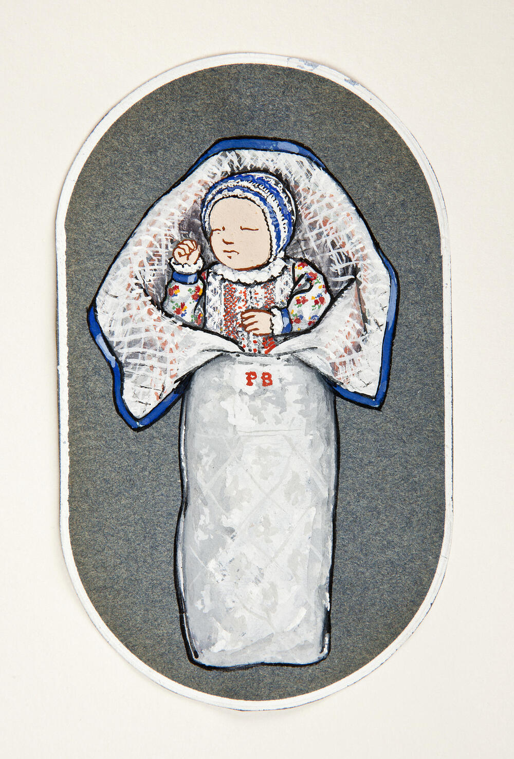 Ingebakerde baby of wikkelkind, Bunschoten-Spakenburg