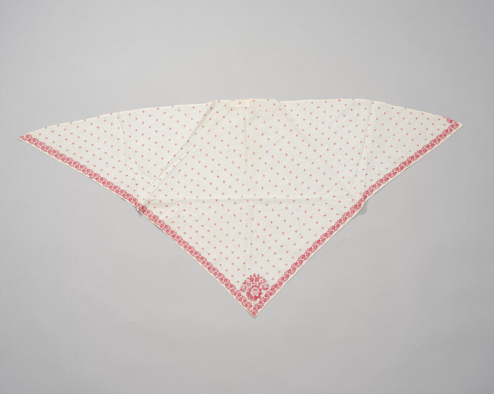 Tipdoek met ingeweven dessin, Friesland, voor 1975