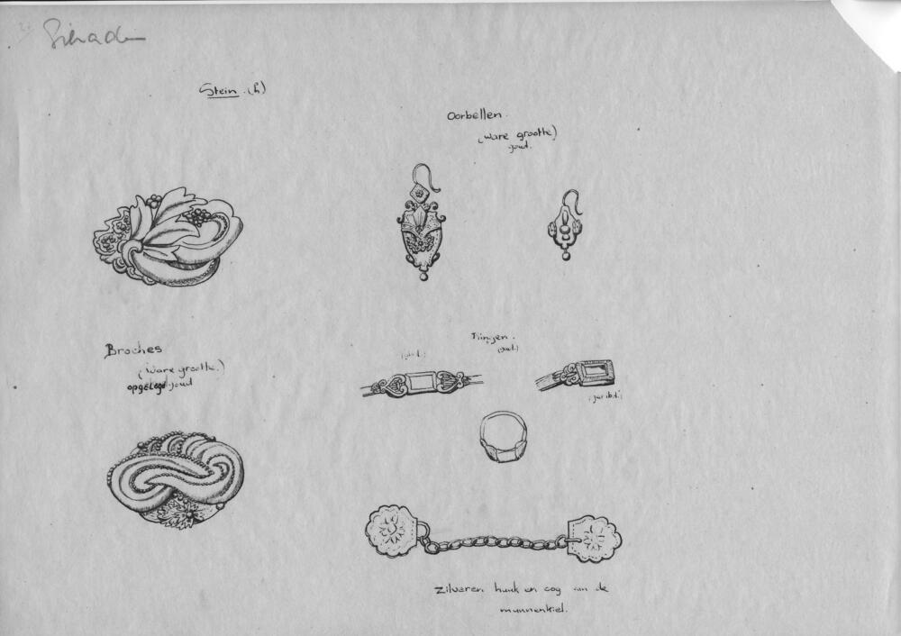 Tekening van sieraden, Stein