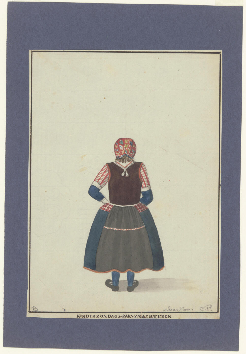Meisje in zondagse dracht, Marken, 1800–1900