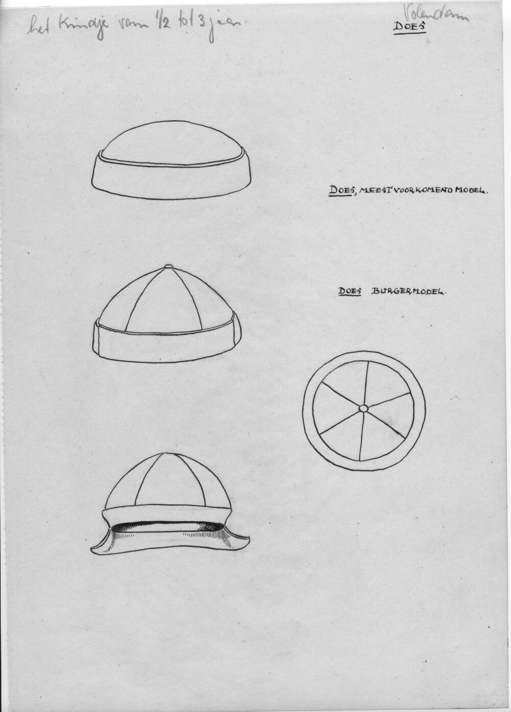 Tekening van een 'does', Volendam