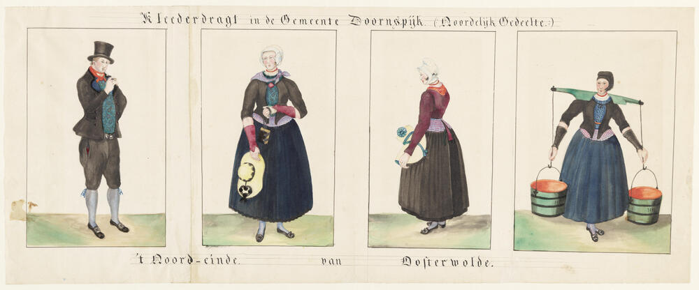 Kleederdragt in de Gemeente Doornspijk (Noordelijk Gedeelte), 't Noordeinde van Oosterwolde