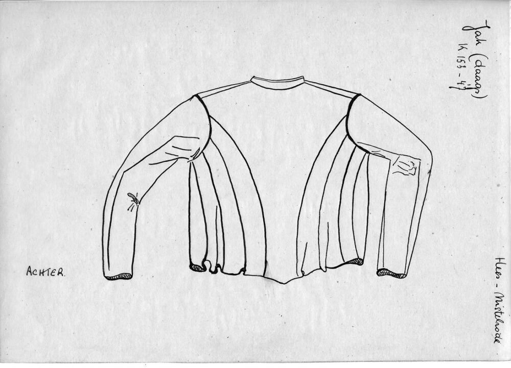 Tekening van achterzijde jak, Heesch en Nistelrode