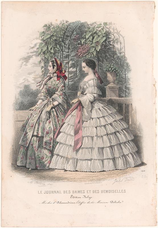 Kostuumprent uit Le journal des dames et des demoiselles