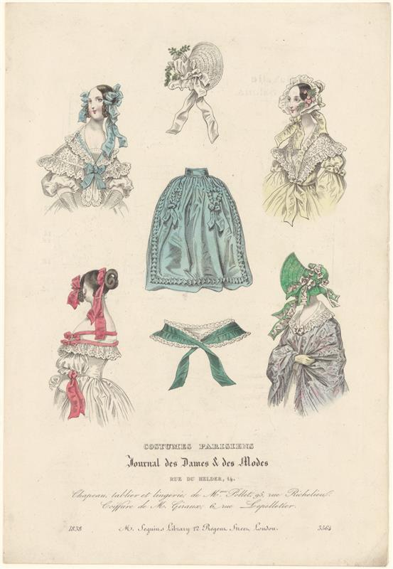 Drie modeprenten uit Journal des Dames et des Modes