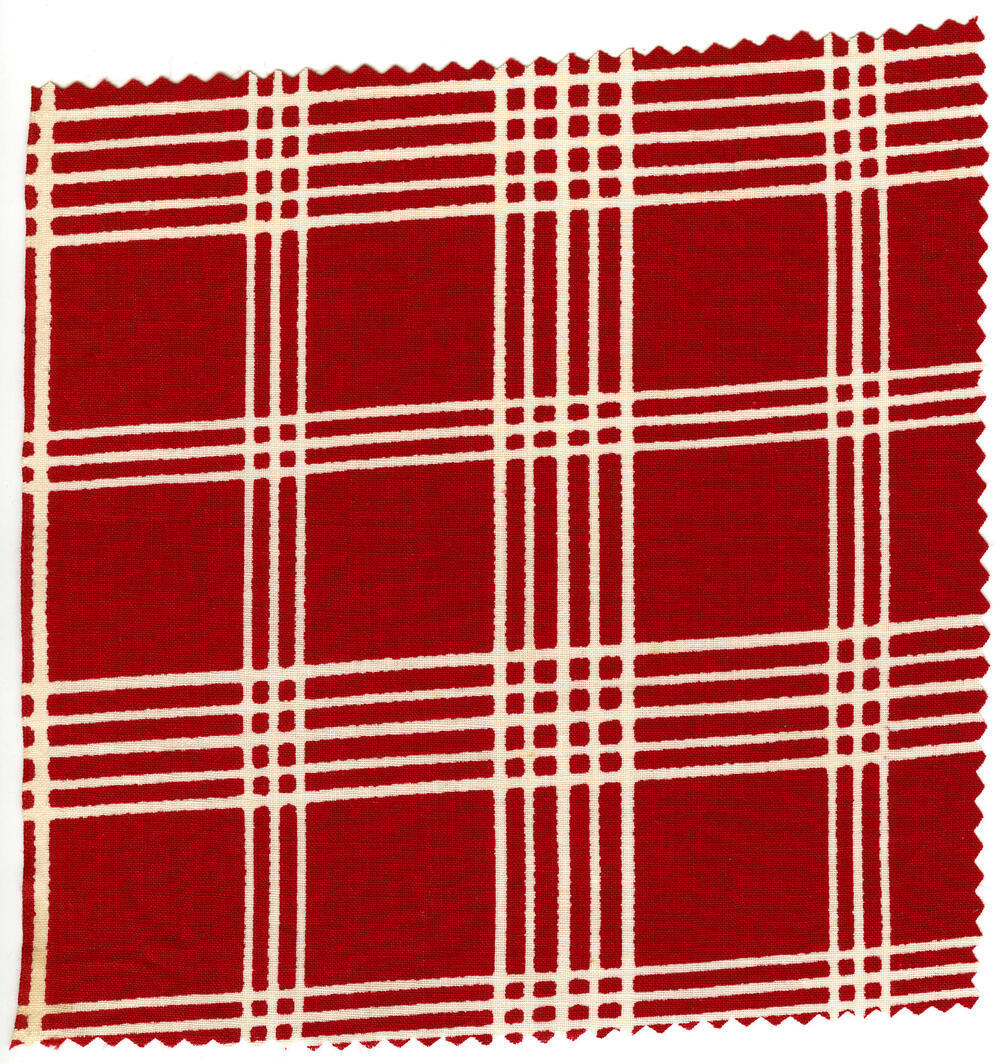 Fragment geruite katoenen schouderdoek, Bunschoten en Spakenburg, 1950–1975