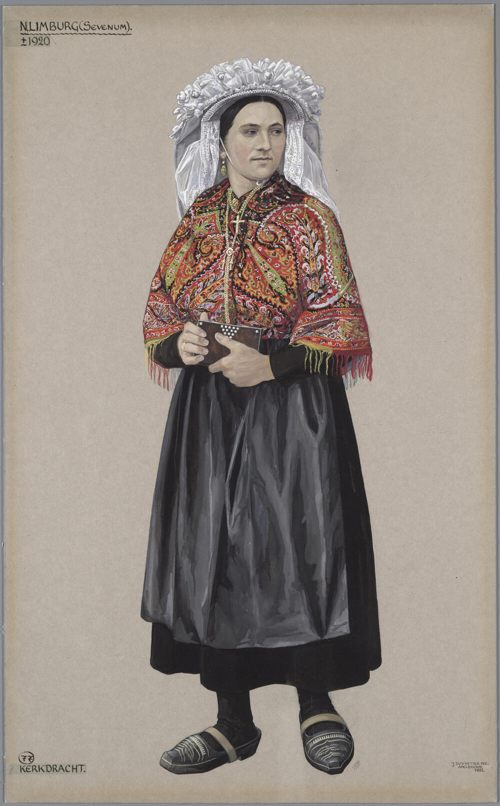 Vrouw in kerkdracht, Sevenum circa 1920