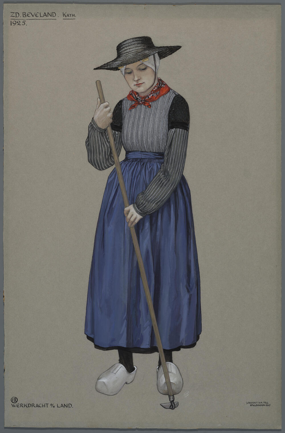 Vrouw in katholieke Zuid-Bevelandse dracht 1925