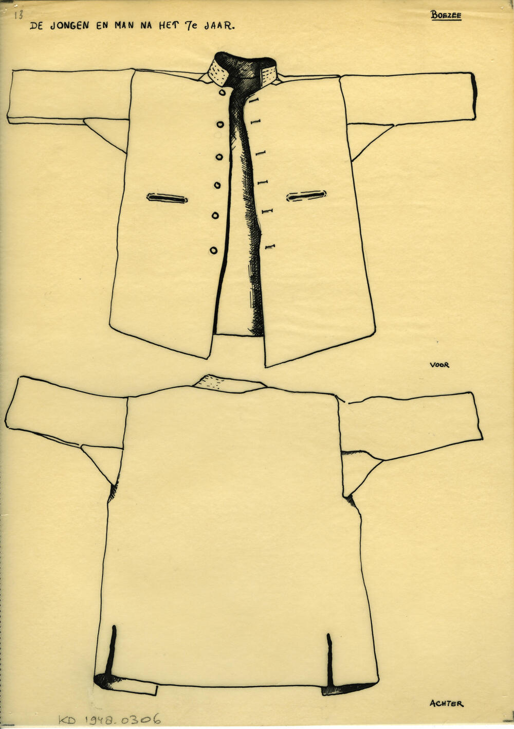 Tekening van een 'boezee', Marken