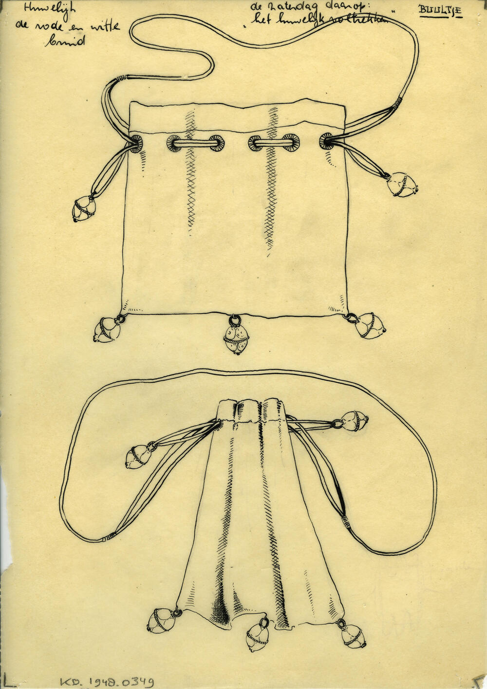 Tekening van een 'buultje', Marken
