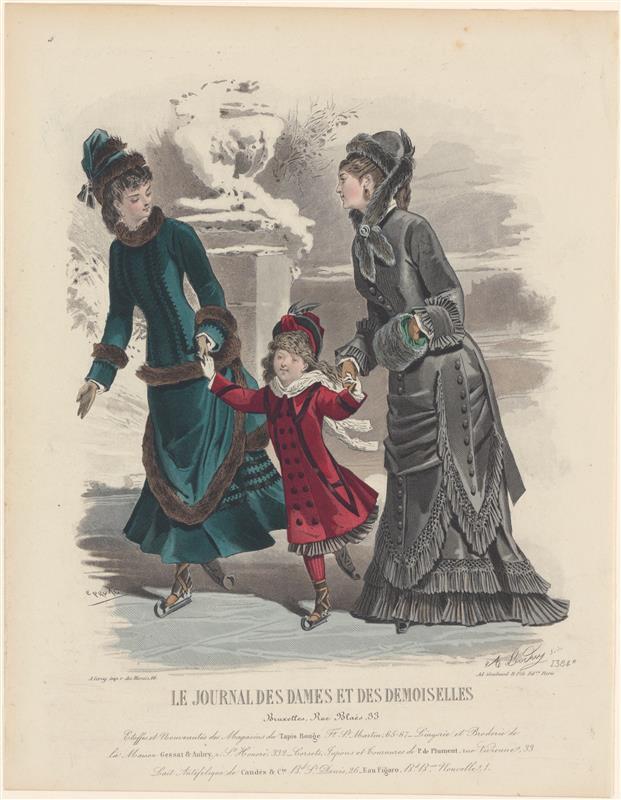 Modeprent uit Le Journal des Dames et des demoiselles