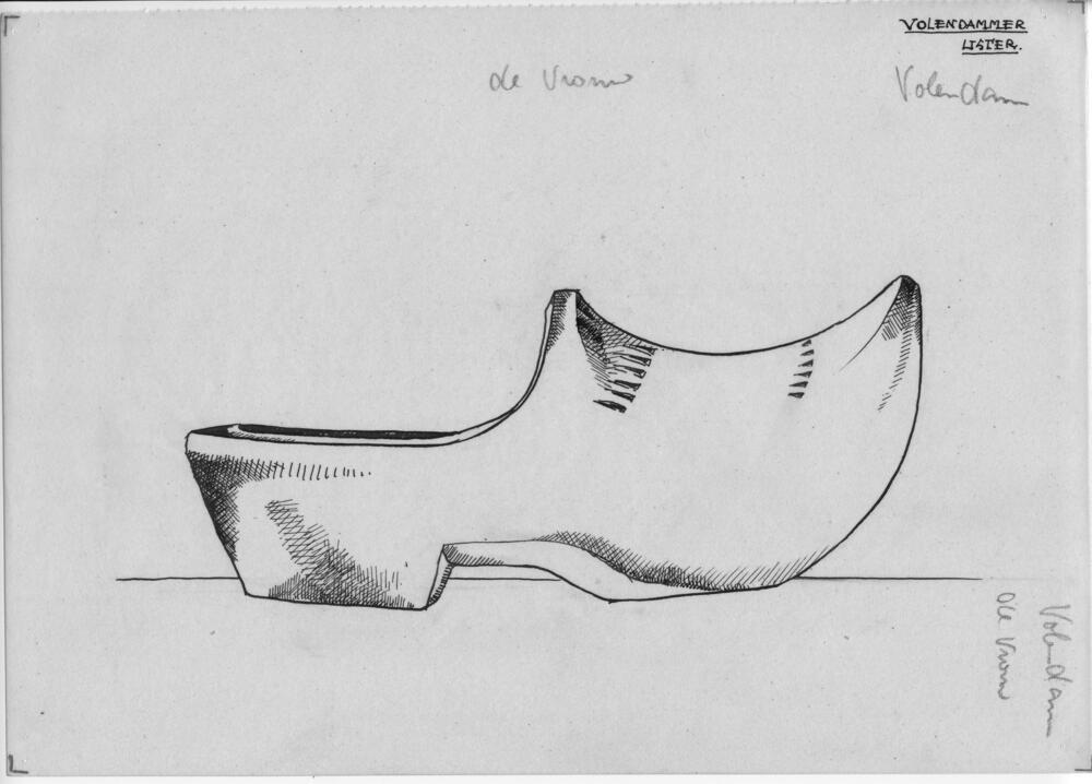 Tekening van een 'lister', Volendam