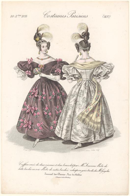34 modeprenten uit Journal des Dames et des Modes (1797-1839)