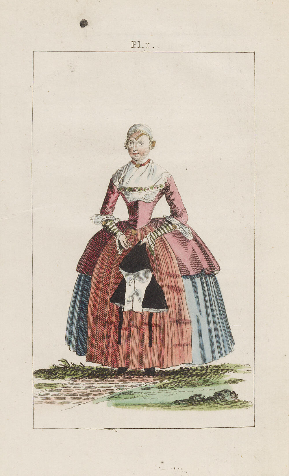 Vrouw met kaper in Zaanse dracht