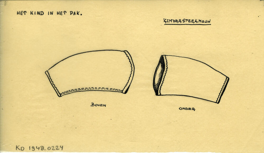 Tekening van een kindersteekmouw, Marken
