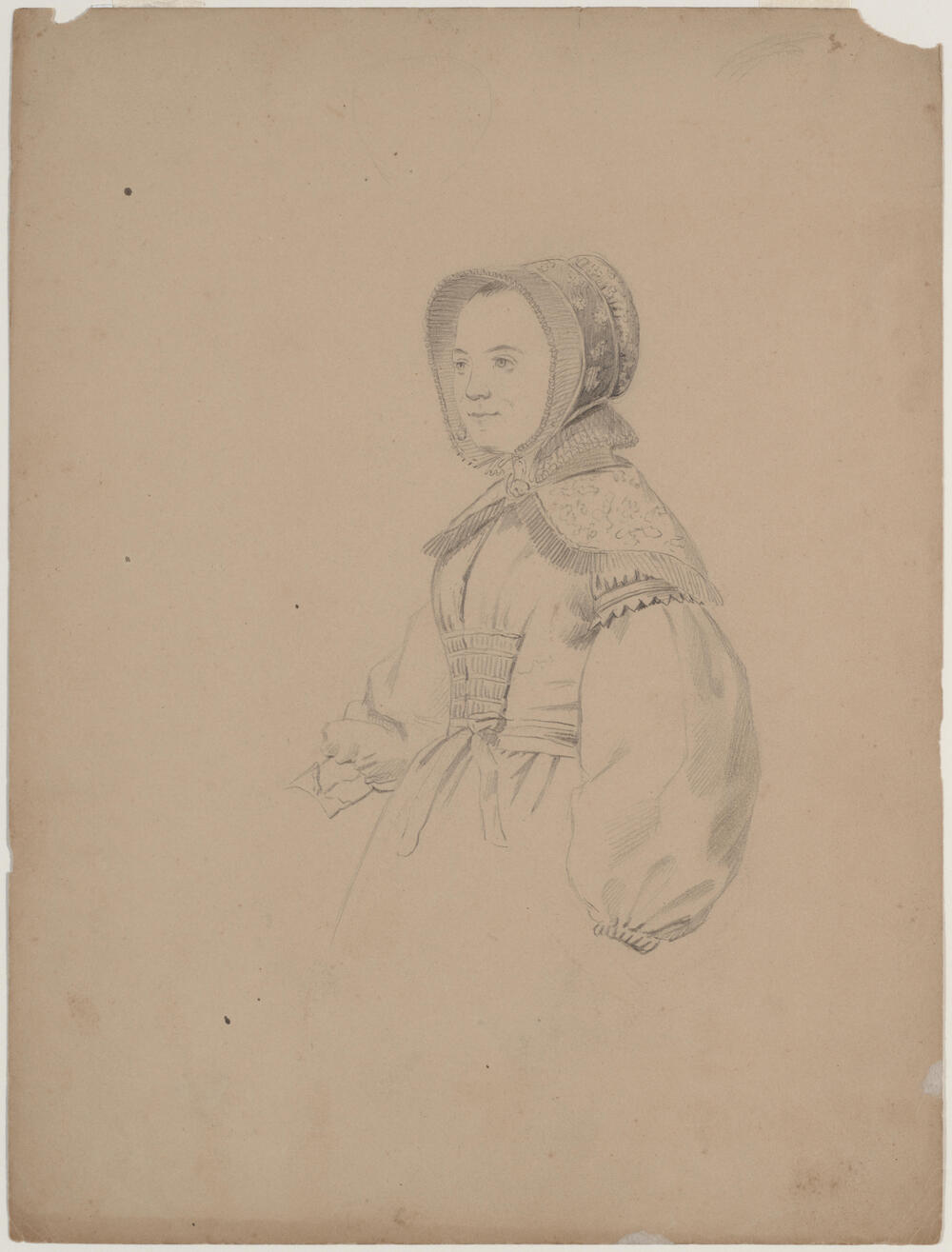 Jonge vrouw met kornetmuts, Zuid-Holland
