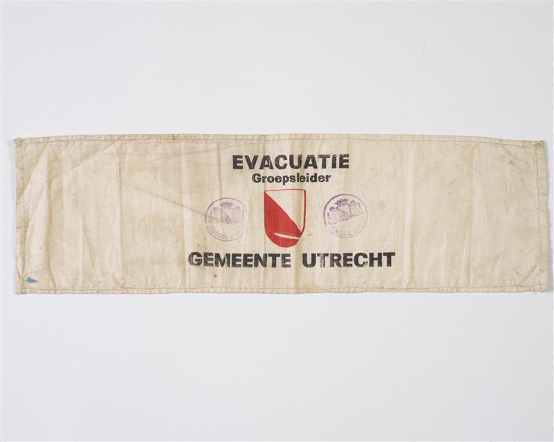 Mouwband (Evacuatie Groepsleider) uit de Tweede Wereldoorlog